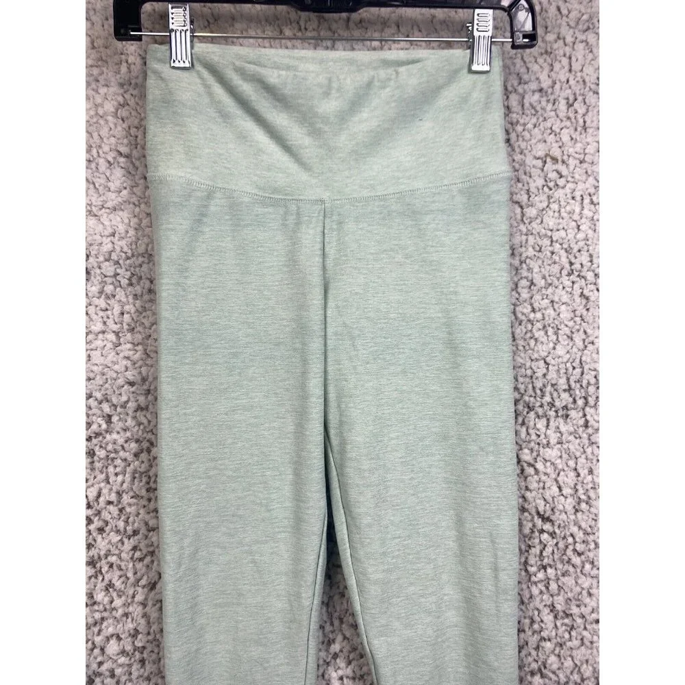 Light green leggings two tone top accent women's size Small - Picture 2 of 9